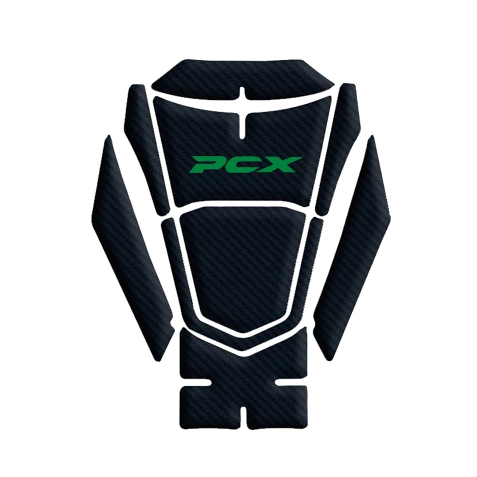 Motorrad Kraftstoff Tank Öl Box Aufkleber Körper Schutz Aufkleber Kappe Abdeckung Für PCX160 PCX 160 2021 5D Carbon Faser Aufkleber adesivo per serbatoio carburante Moto(7 Green) von DXLSAEU