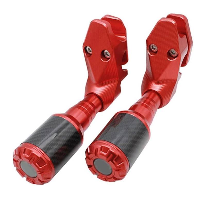 Motorrad-Sturzschutz Motorrad Für CFMOTO 450SR 2022 2023 Rahmen Anti Crash Slider Körper Schutz Fallende Schutzhülle Rahmen Slider Pad Carbon Faser(Red) von DXLSAEU