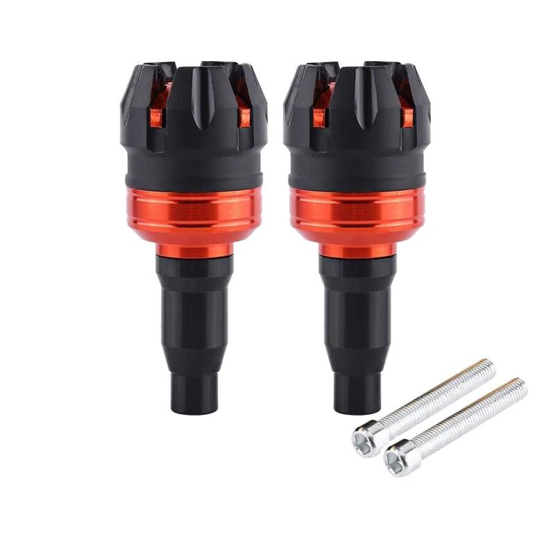 Motorrad-Sturzschutz Motorrad Schutz Stange Motor Anti-Fallen Rahmen Slider Kappe M10 10mm Schraube Universal Anti Crash Kollision Fallen Schutz(ORANGE) von DXLSAEU