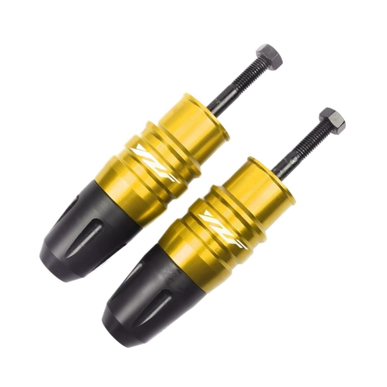 Motorrad-Sturzschutz Motorrad Zubehör Fallende Schutz Auspuff Slider Crash Pads Für Yamaha YZF-R1 YZF-R6 YZF R1 R6 R3 R25 R15 YZFR1 YZFR6(1 Pair Gold) von DXLSAEU