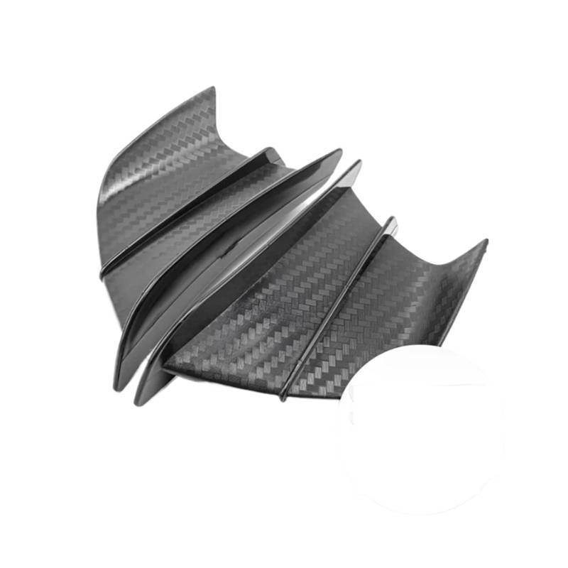 motorradspoiler Für Suzuki 2 Stücke Motorrad Flügel Aerodynamische Dynamische Spoiler Flügel Mit Klebstoff Vorderseite Luftabweiser Motorrad Verkleidung(Matt Black Fiber) von DXLSAEU