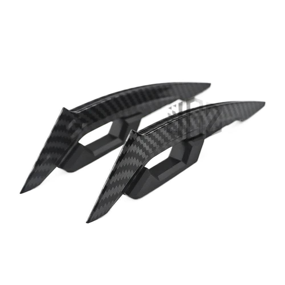 motorradspoiler Für Suzuki Für Yamaha Motorrad Vorderseite Spoiler Motorrad Vorderseite Spoiler Aerodynamische Flügel Set Zubehör Moto(Carbon Fiber Color) von DXLSAEU