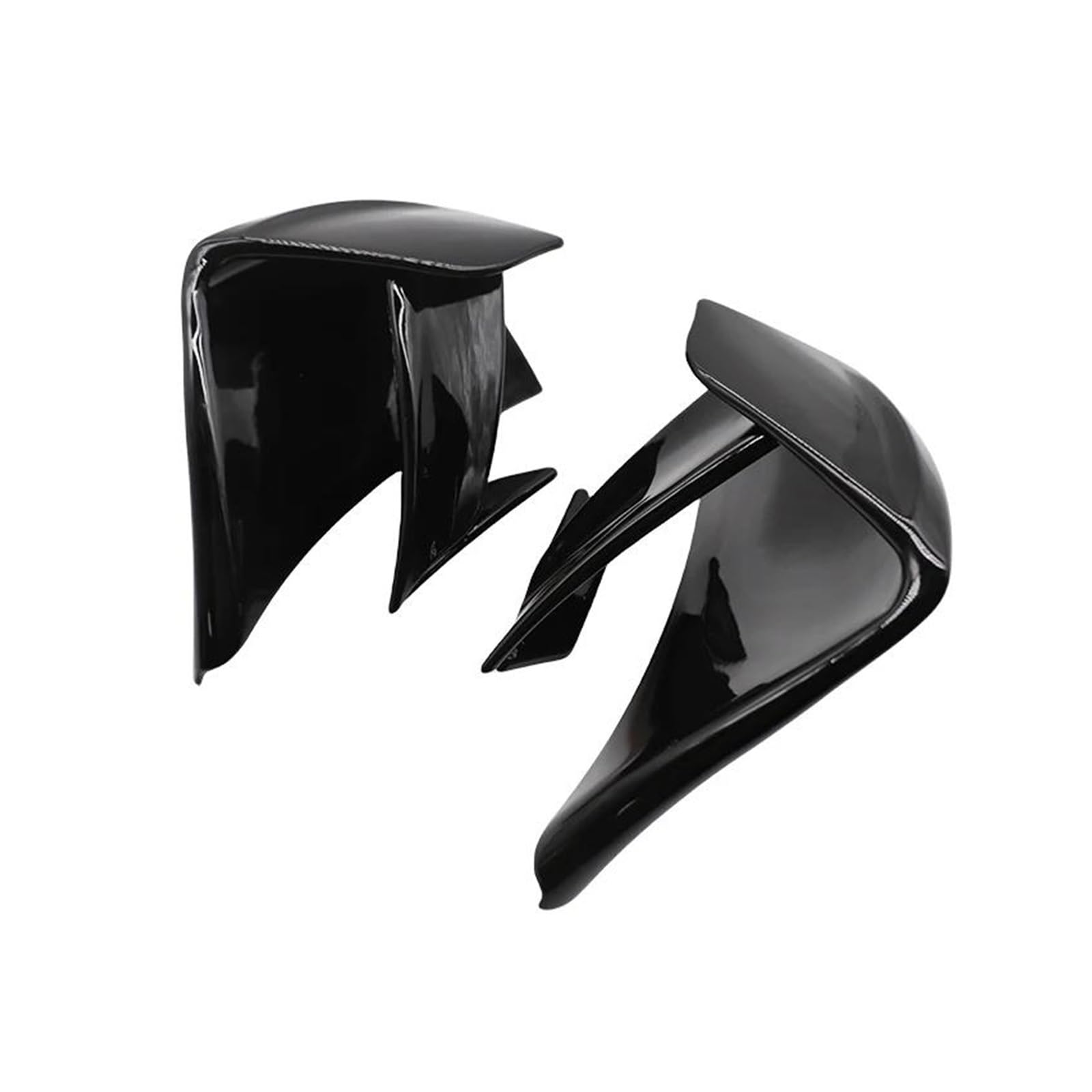 motorradspoiler Für Suzuki GSXR1000R GSX-R 1000 2017-2023 2018 2019 Motorrad Verkleidung Festen Flügel Wind Aerodynamische Winglet Windschutzscheibe Spoiler(Gloss Black) von DXLSAEU