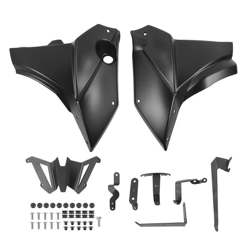 motorradspoiler Für Yamaha MT-07 FZ-07 MT07 FZ07 MT FZ 2021-2024 Motorrad Chassis Schutz Schutz Abdeckung Motor Spoiler Bauch Pan Untere Verkleidung(Black) von DXLSAEU