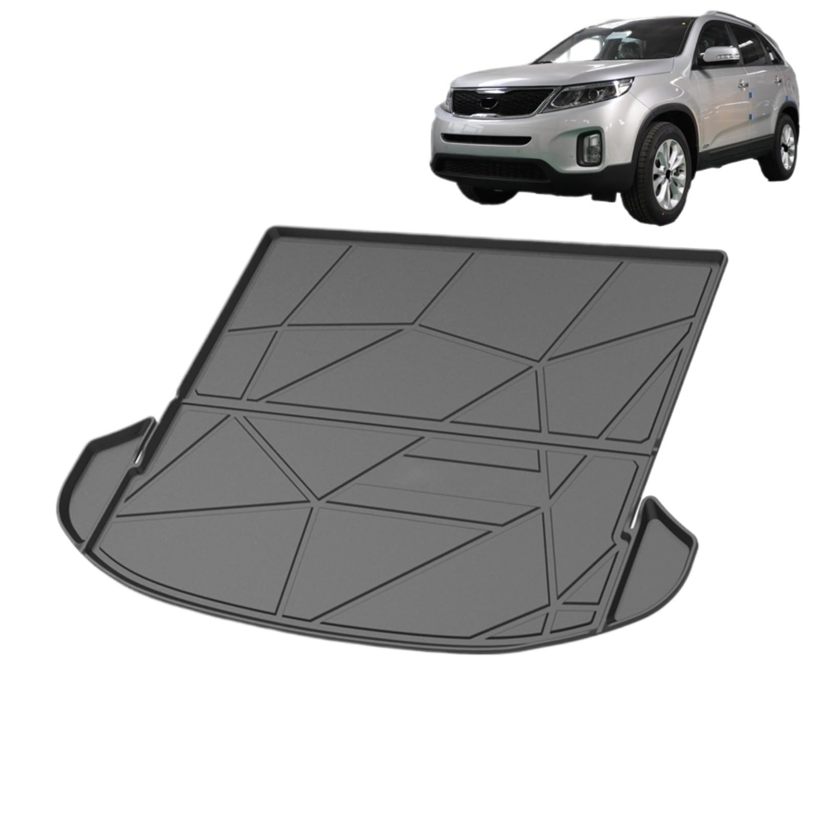 Auto Cargo Liner Allwetter TPE Kofferraum Matten Boot Schublade Kofferraum Teppich Zubehör Kompatibel Mit Kia Sorento 2013-2014 von DXLZKCMRV