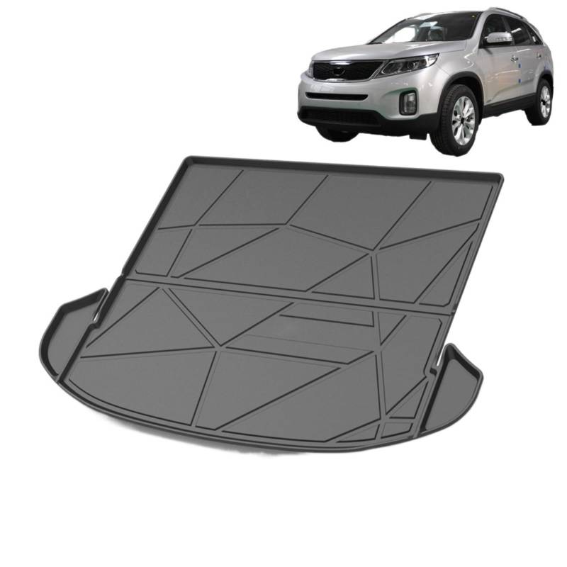 Auto Cargo Liner Allwetter TPE Kofferraum Matten Boot Schublade Kofferraum Teppich Zubehör Kompatibel Mit Kia Sorento 2013-2014 von DXLZKCMRV