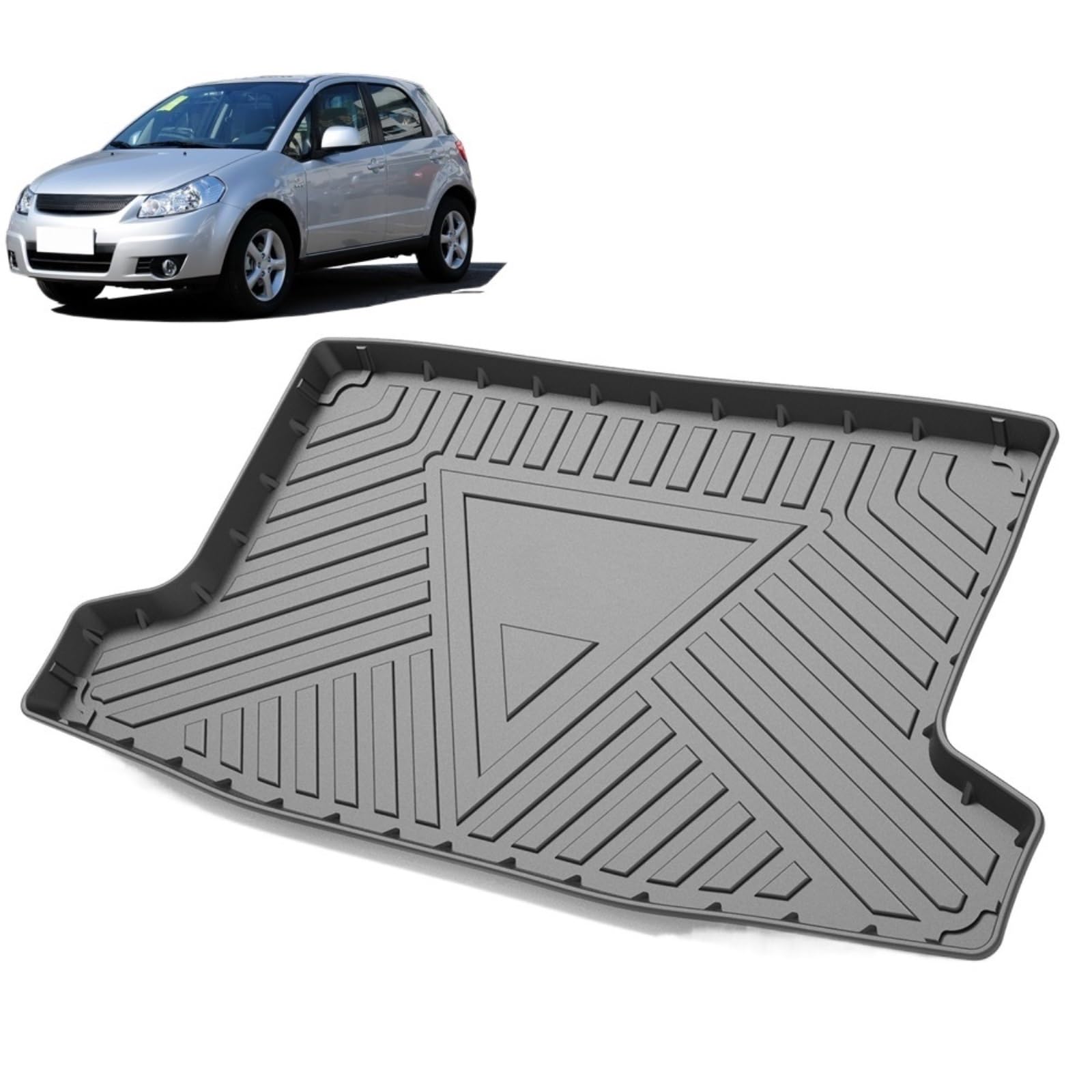 Auto Cargo Liner Allwetter TPE Kofferraummatten Kofferraum Teppich Interieur Zubehör Kompatibel mit Suzuki SX4 Schrägheck 2006-2014 von DXLZKCMRV