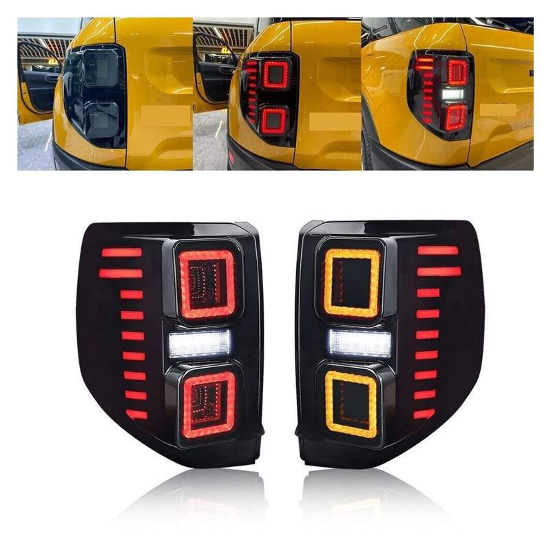 LED Tail Light Assembly Compatible With Bronco Sport 2020-2023 Sequential Turn Signals Start Up Animation Brake Reverse Light DRL von DXLZKCMRV