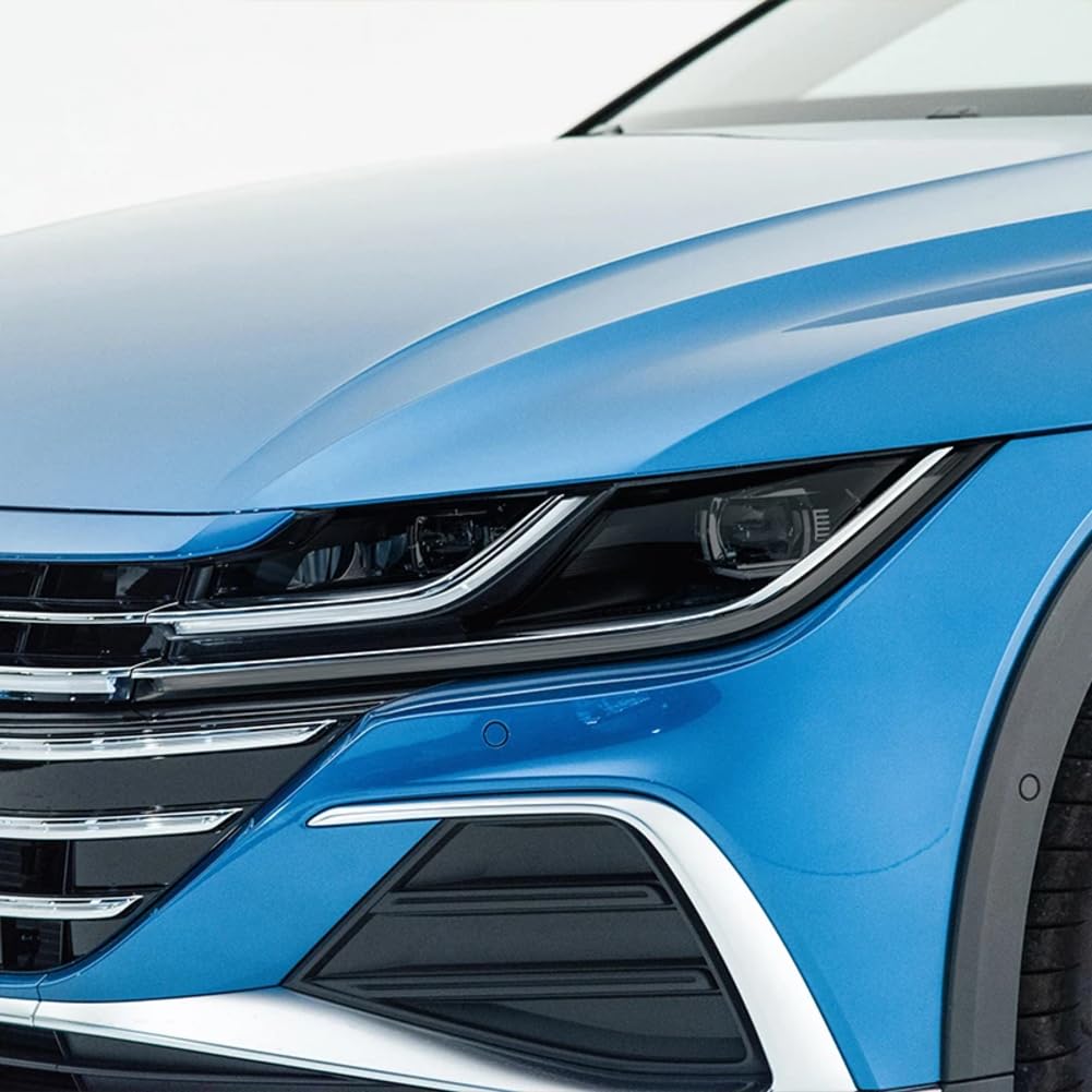 2 Stück Autoscheinwerfer-Schutzfolie, getöntes Vinyl, transparenter TPU-Aufkleber, für VW CC Arteon ab 2018 von DXZXDJIU