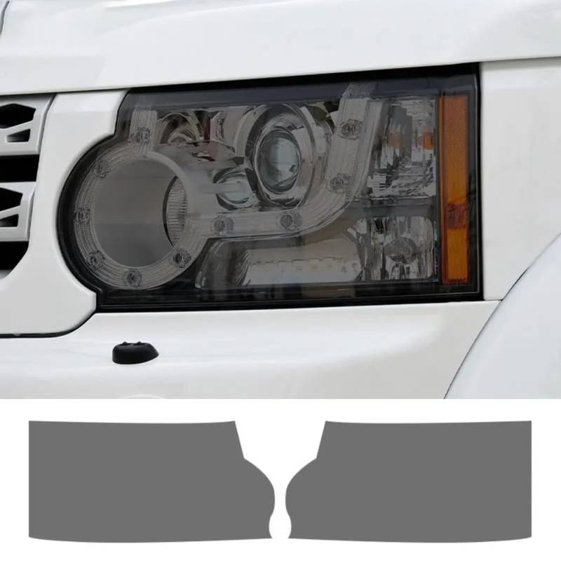 2 Stück Autoscheinwerfer Schutzfolie Frontlicht Transparent Rauchschwarz TPU Aufkleber, Für Land Rover Discovery 4 LR4 2009-2016 von DXZXDJIU