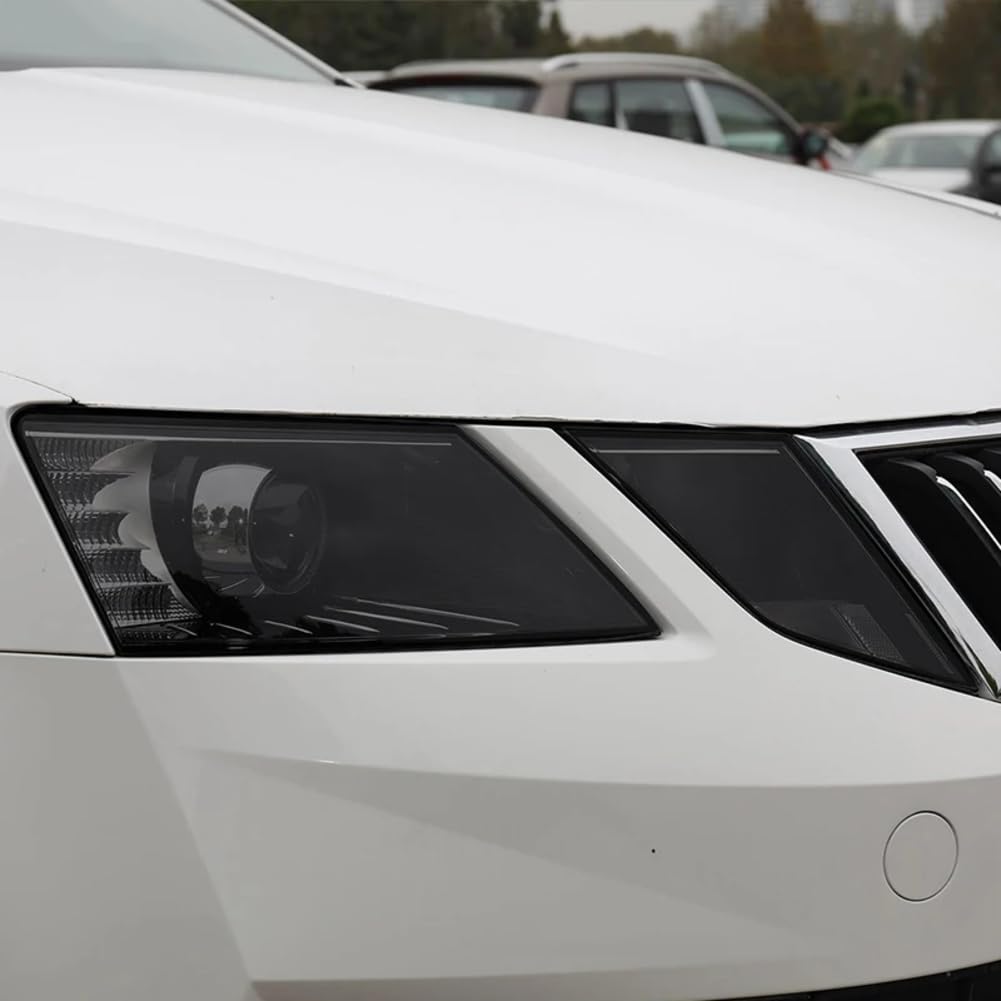 Autoscheinwerfer-Schutzfolie, geräucherter schwarzer Tönungsfolien-Vinyl-transparenter TPU-Aufkleber, für Skoda Octavia 3 Facelift 2017 2018 2019 von DXZXDJIU