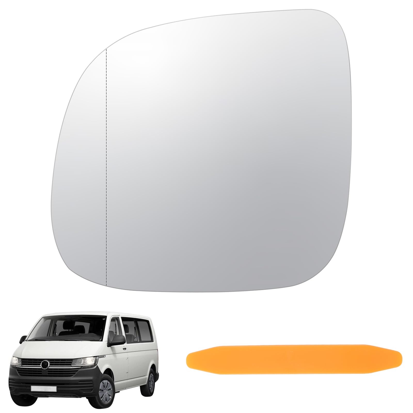 DXiongW Spiegelglas Ersatz für VW T5 2010-2015 T6 2016-2012 Transporter Caravelle Multivan Amarok Links Fahrerseite Beheizbar Außenspiegel Asphärisch Umkehrlinse Rückfahrglas Seitenspiegel Glas Links von DXiongW