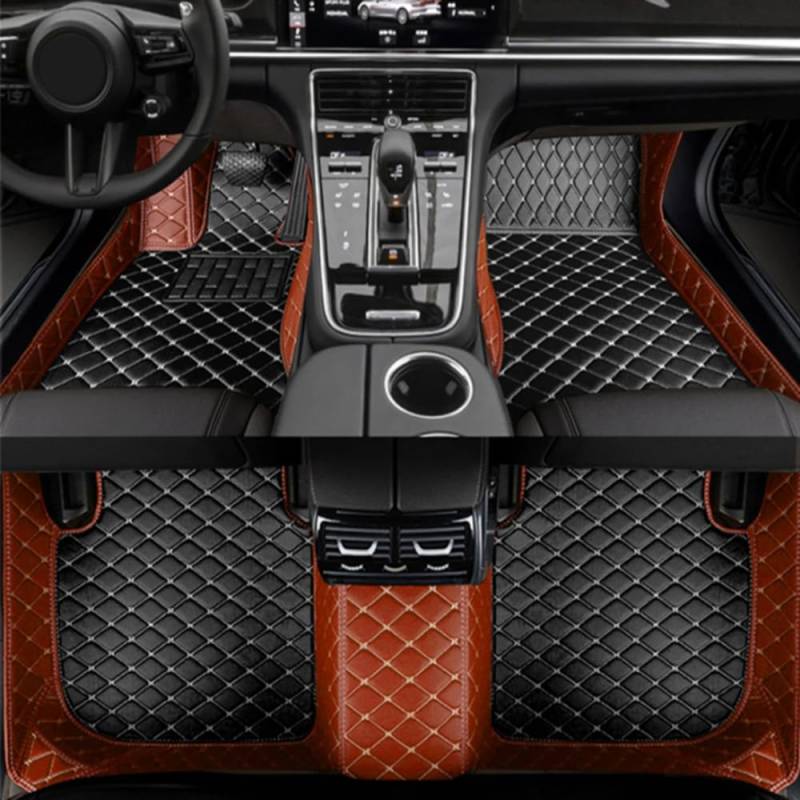 Auto Fußmatten für Range Rover Sport Ⅱ 5-Seat 2013-2019 2020 2021 2022, All Inclusive Stil Allwetter Schutz Car Floor Mats wasserdichte rutschfeste Innenraum Zubehör,B Black Brown von DYOG