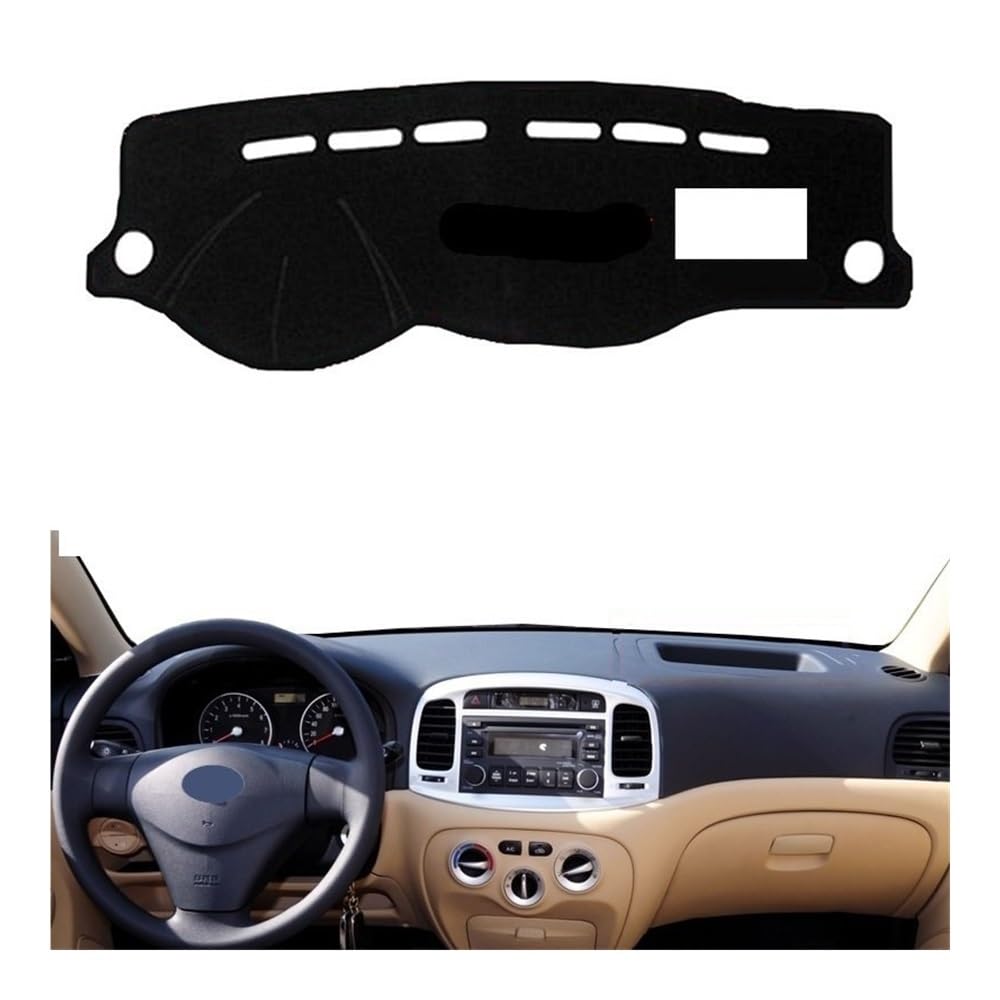 Auto Innere Dashboard Abdeckung Auto Dash Matte Teppich Dashmat Pad Für Hyundai Für Accent Für Verna 2006-2011 Dashmat Pad von DYOG