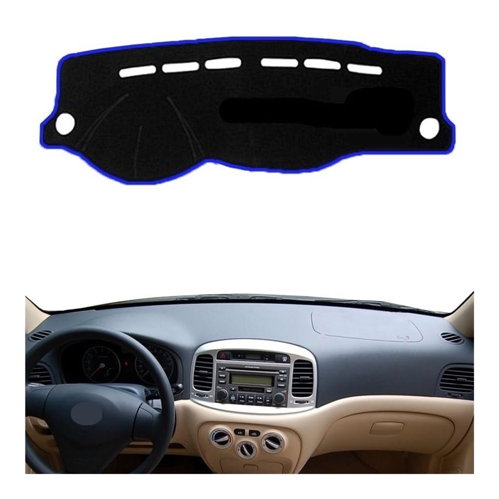 Auto Innere Dashboard Abdeckung Auto Dash Matte Teppich Dashmat Pad Für Hyundai Für Accent Für Verna 2006-2011 Dashmat Pad von DYOG