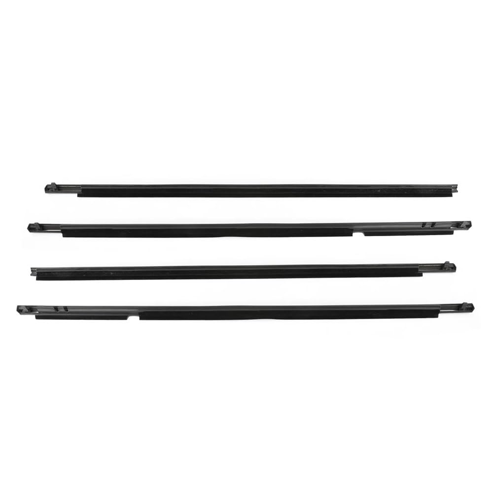 Autofenster Zierleiste Für Corolla 2008-2013 Fenster Weathers 4Pcs Vorne Hinten Gummi Trim Dichtung Gürtel Dicht Streifen 7573012300 7571002210(Black) von DYOG