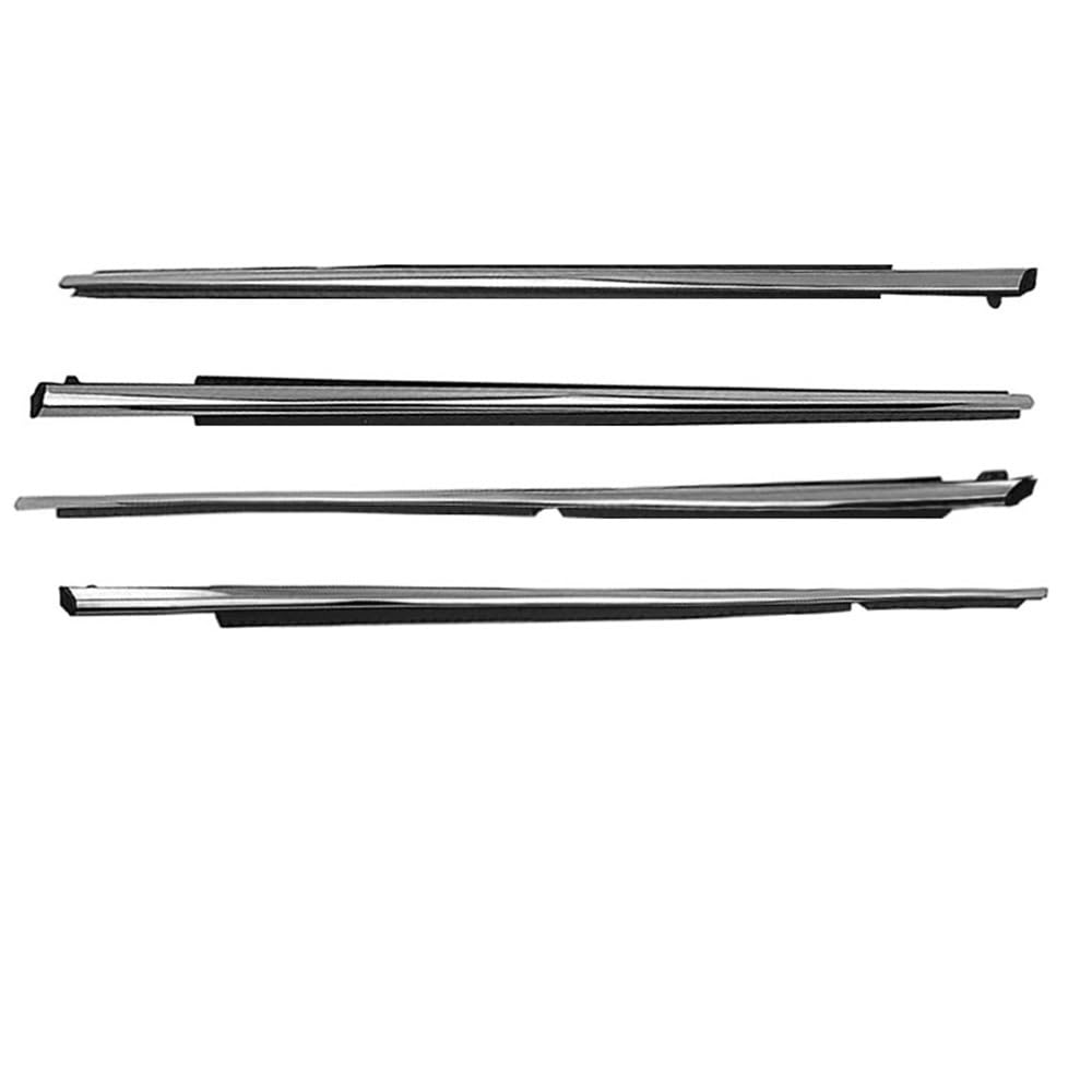 DYOG Autofenster Zierleiste 4 Teile Satz Auto Gummi Dichtung Gürtel Links Und Rechts Fenster Weathers Moulding Trim Für Corolla 2009-2012 Auto Zubehör(4Pcs-Chrome) von DYOG