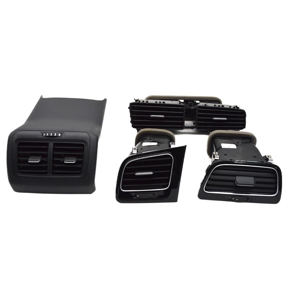 DYOG Dashboard Links Rechts Lüftungsgitter Für Golf MK7 Armaturenbrett Mittelkonsole Armlehne Hinten Air Vent Outlet Grille 5GG 819 703 E 704 M 728 R 864 298 AB(No USB Set) von DYOG