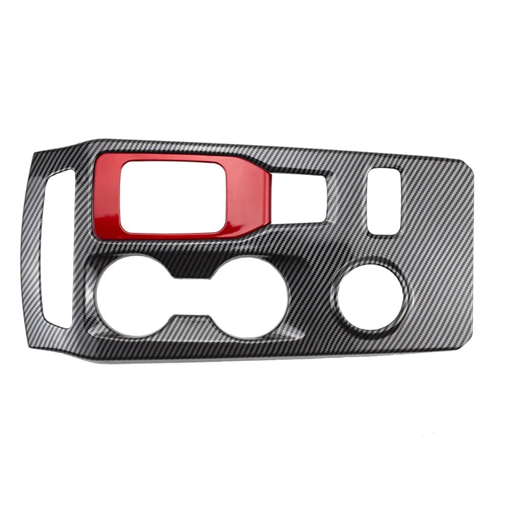 DYOG Dekorative Innenbereich Zubehör ABS-Carbonfaser-Farbe, Mittelkonsole, Schalttafelabdeckung, Dekoratives Innenzubehör Für Ford, Für Ranger, Für Everest 2023(Right 2pcs with red) von DYOG