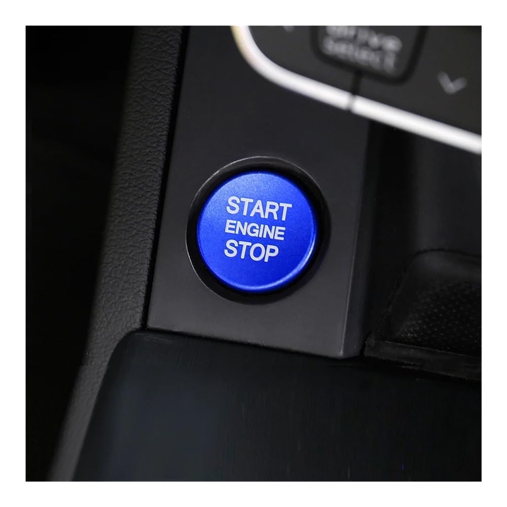 DYOG Dekorative Innenbereich Zubehör Auto Motor Start Stop Taste Ring Abdeckung Trim Für A4 B9 A5 2017 2018 Für A6 A7 C7 Für Q5 8R 2011 2012 2013-2017(Blue Cover) von DYOG