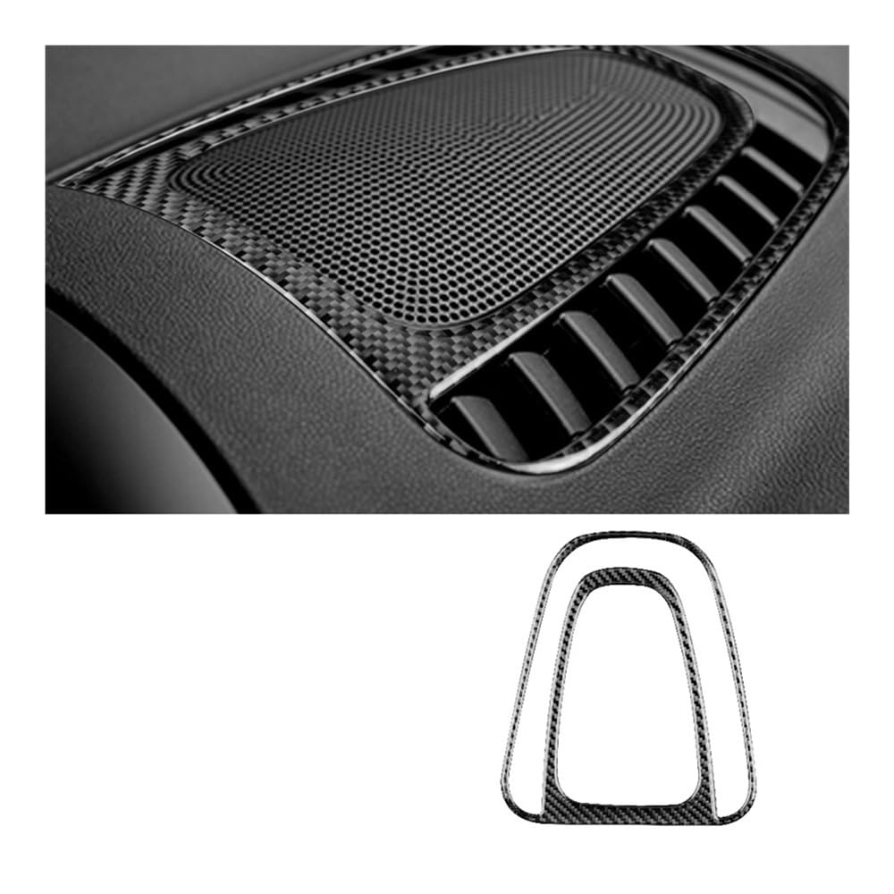 DYOG Dekorative Innenbereich Zubehör Für Cooper F60 Carbon Fiber Zubehör Innenverkleidung Armaturenbrett Zentrale Air Outlet Vent Abdeckung Aufkleber(Black Carbon) von DYOG