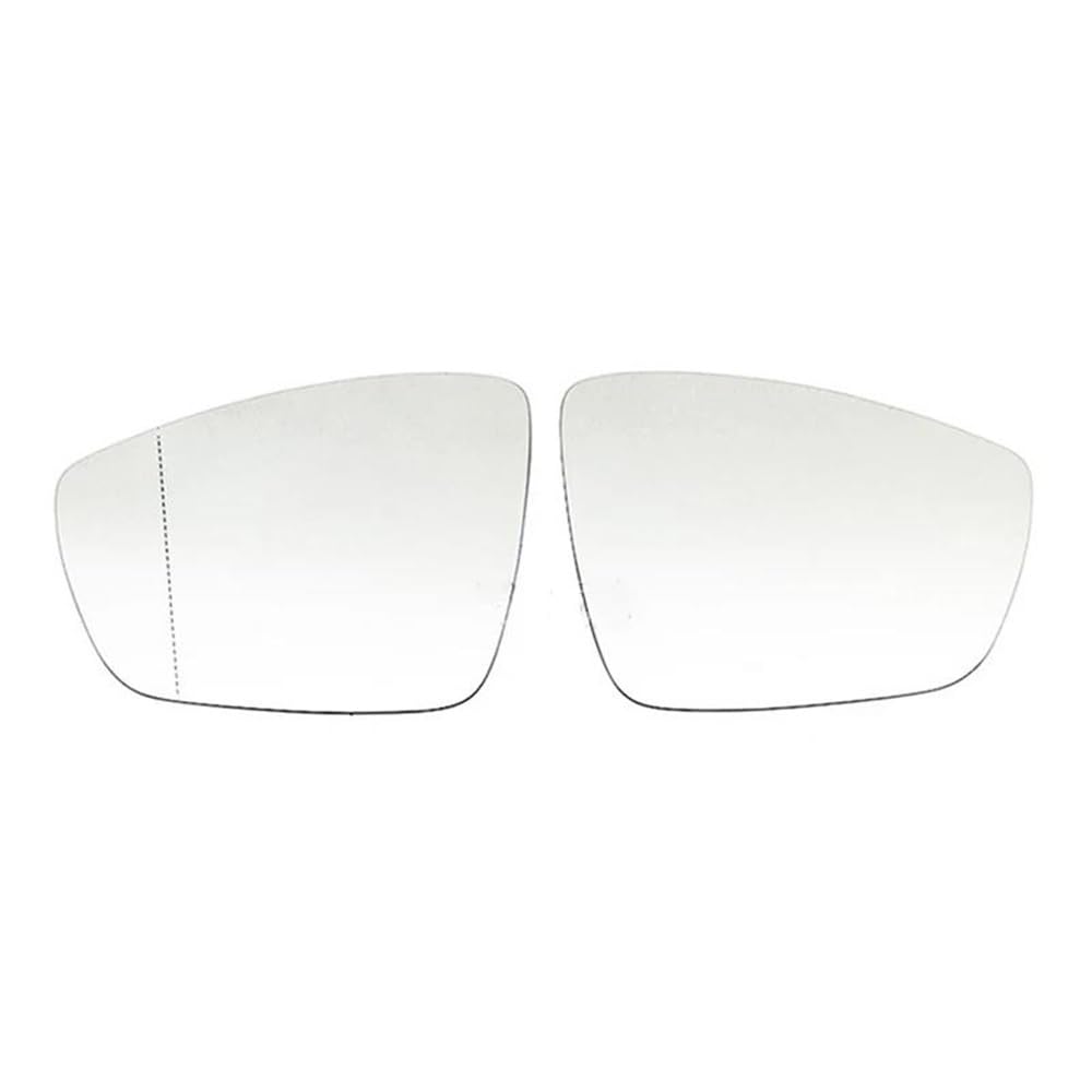 DYOG Türspiegelglas Außenspiegel Für Seat Für MII 2019-2023 Beheizte Seite Tür Flügel Rückspiegel Weiß Rückblick Glass Linse(2pcs Left and Right) von DYOG