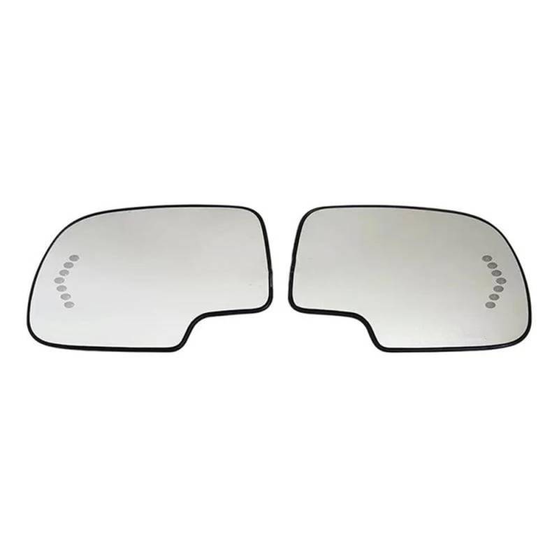 DYOG Türspiegelglas Außenspiegel Für Sierra 2500 2003–2007 Fahrer- Und Beifahrerseite Türflügel-SpiegelGlass Beheizte Blinker-Lichtplatte(Left - Right) von DYOG