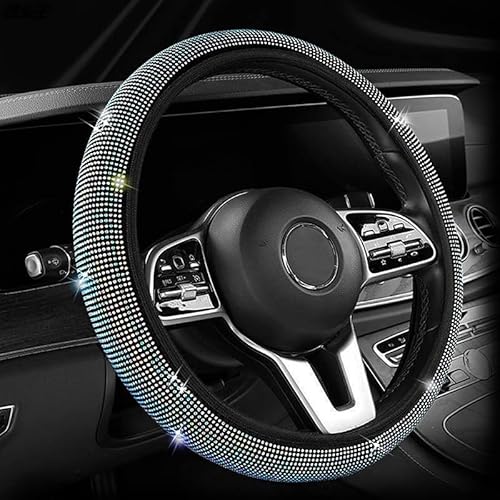 Lenkradbezug Glitzer für Mazda CX-3 CX-30 CX-4 CX-5 CX-50 CX-60 CX-7 CX-8 CX-9 MX-30, 38CM Universal Crystal Lenkrad Abdeckung Kristall Lenkradbezug Zubehör,C Color von DYOG