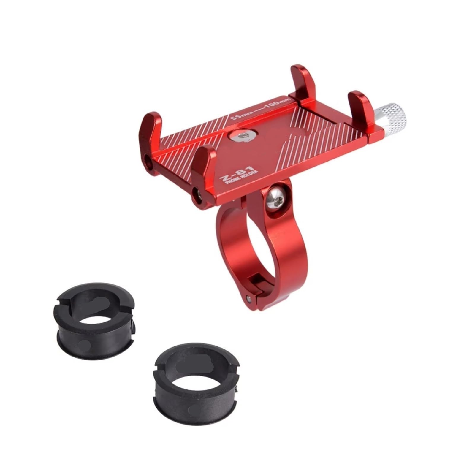 Telefon Ständer Halter Handy-Halterung 360° Drehbar Aluminiumlegierung Handy-GPS-Halterung Motorrad-Lenkerhalterung Handy-Ständer Motorrad-GPS-Navigationshalterung(Red C) von DYVOOAUV