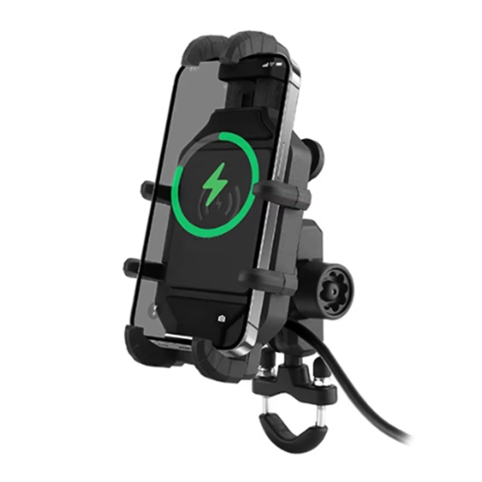 Telefon Ständer Halter Motorrad GPS Navigation Halterung Motorrad Drahtlose Lade Telefon Halter Für 4-7 Zoll Telefon GPS Halterung Halter Montage Halterung(Charger - Handlebar) von DYVOOAUV