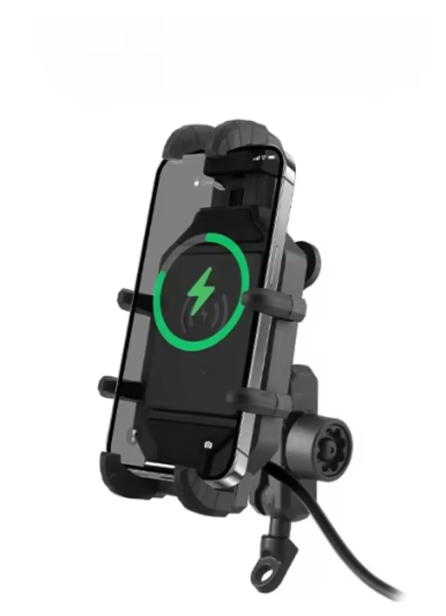 Telefon Ständer Halter Motorrad GPS Navigation Halterung Motorrad Drahtlose Lade Telefon Halter Für 4-7 Zoll Telefon GPS Halterung Halter Montage Halterung(Charger- Mirror) von DYVOOAUV