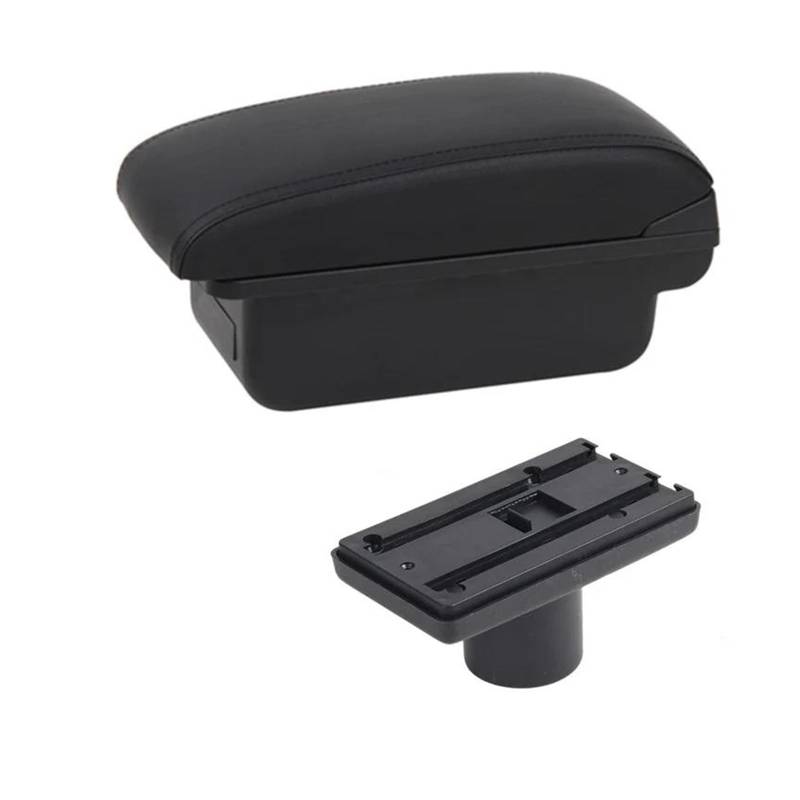 Aufbewahrungsbox die Mittelkonsole Für Seat Für Ibiza 6j 6L Armlehnenbox Auto Mittelkonsolen Armlehnen Aufbewahrungsbox Mit USB Zubehör(B1 Schwarze Linie) von DZNEFYUP