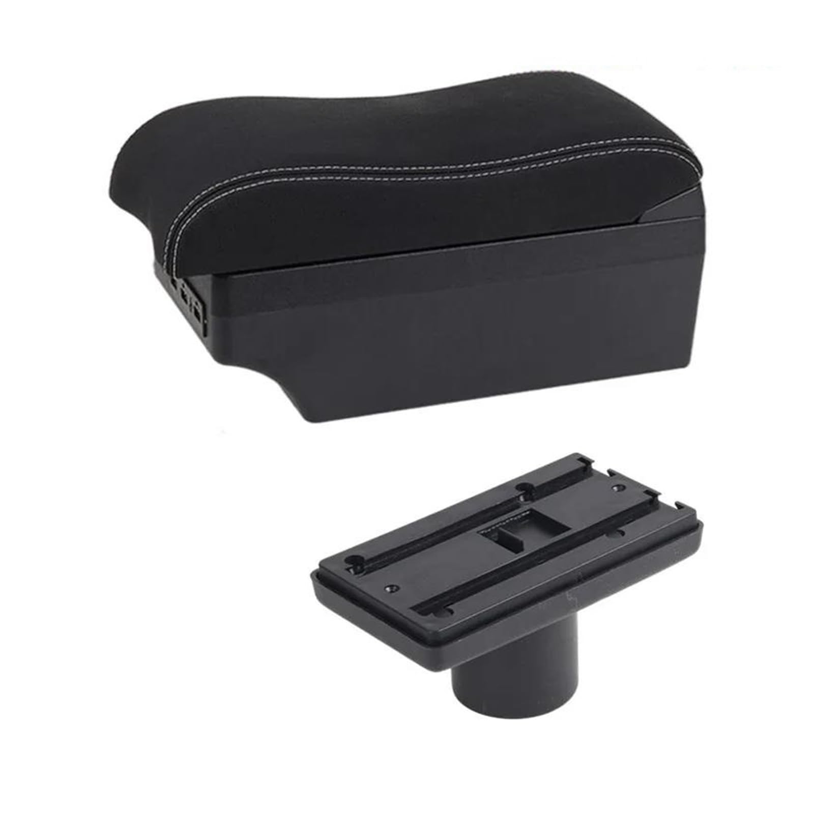 Aufbewahrungsbox die Mittelkonsole Für Seat Für Ibiza 6j 6L Armlehnenbox Auto Mittelkonsolen Armlehnen Aufbewahrungsbox Mit USB Zubehör(E2 Weiße Linie) von DZNEFYUP