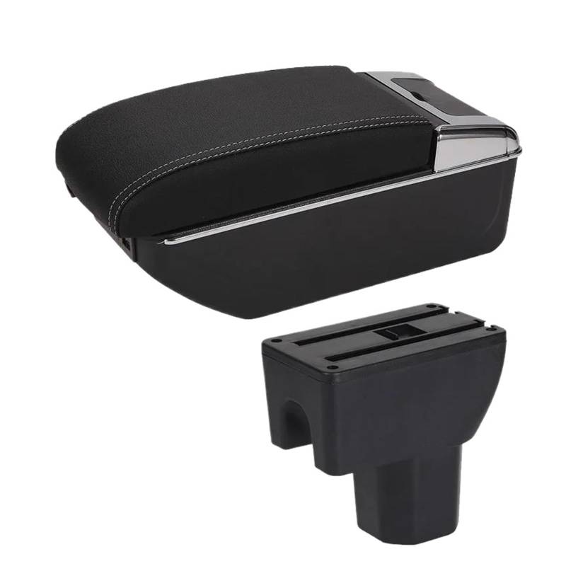 Aufbewahrungsbox die Mittelkonsole Für Suzuki Für Ignis 2010-2020 Armlehne Nachrüstteile Innendetails Aufbewahrungsbox Autoarmlehnenbox Autozubehör USB(A3 Schwarz weiß 7USB) von DZNEFYUP