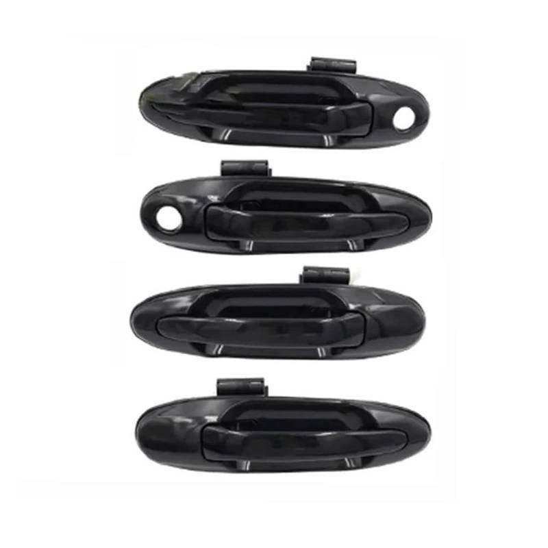 Außentürgriff Für Toyota Für Tundra Für Land Cruiser LC100 1998-2007 69230-60081 Auto Außentürgriff 69230-60061(Schwarzes Set) von DZNEFYUP