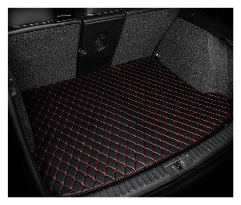 Auto-Fußmatten Cargo Liner Kofferraumteppiche Wasserdicht 1 Set Kofferraummatte Für A8 A8L 2014 2015 2016 2017(Sigle Schwarz Rot) von DZNEFYUP