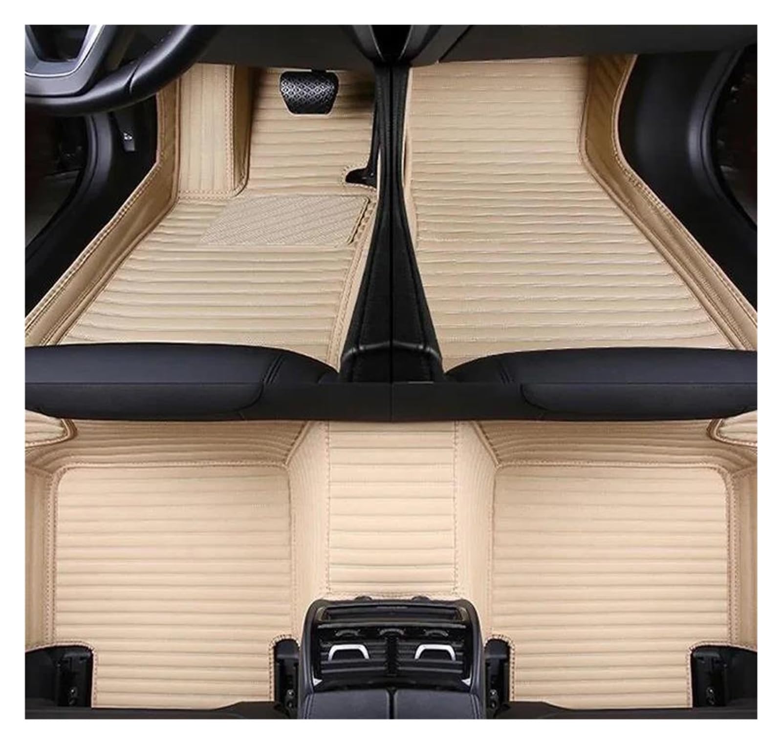 Auto-Fußmatten Für Vezel HR-V RU 2016 2017 2018 2019 2020-2022 LHD Panel Liner Teppich Fußteil Innenteppich Innenausstattung Autofußmatten(LHD Beige) von DZNEFYUP