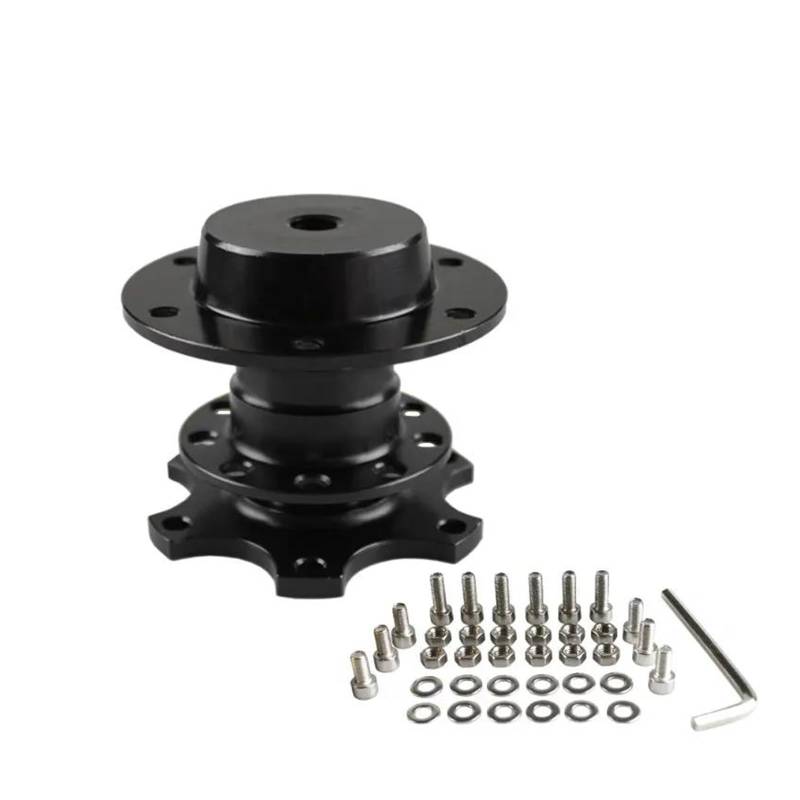 Paddle Shift Booster Knopf Für Logitech 6 Loch 70 Mm Bolzenmuster Lenkradnabenadapter Lenkrad Schnellspanner Nabensockel Kit(Schwarz) von DZNEFYUP