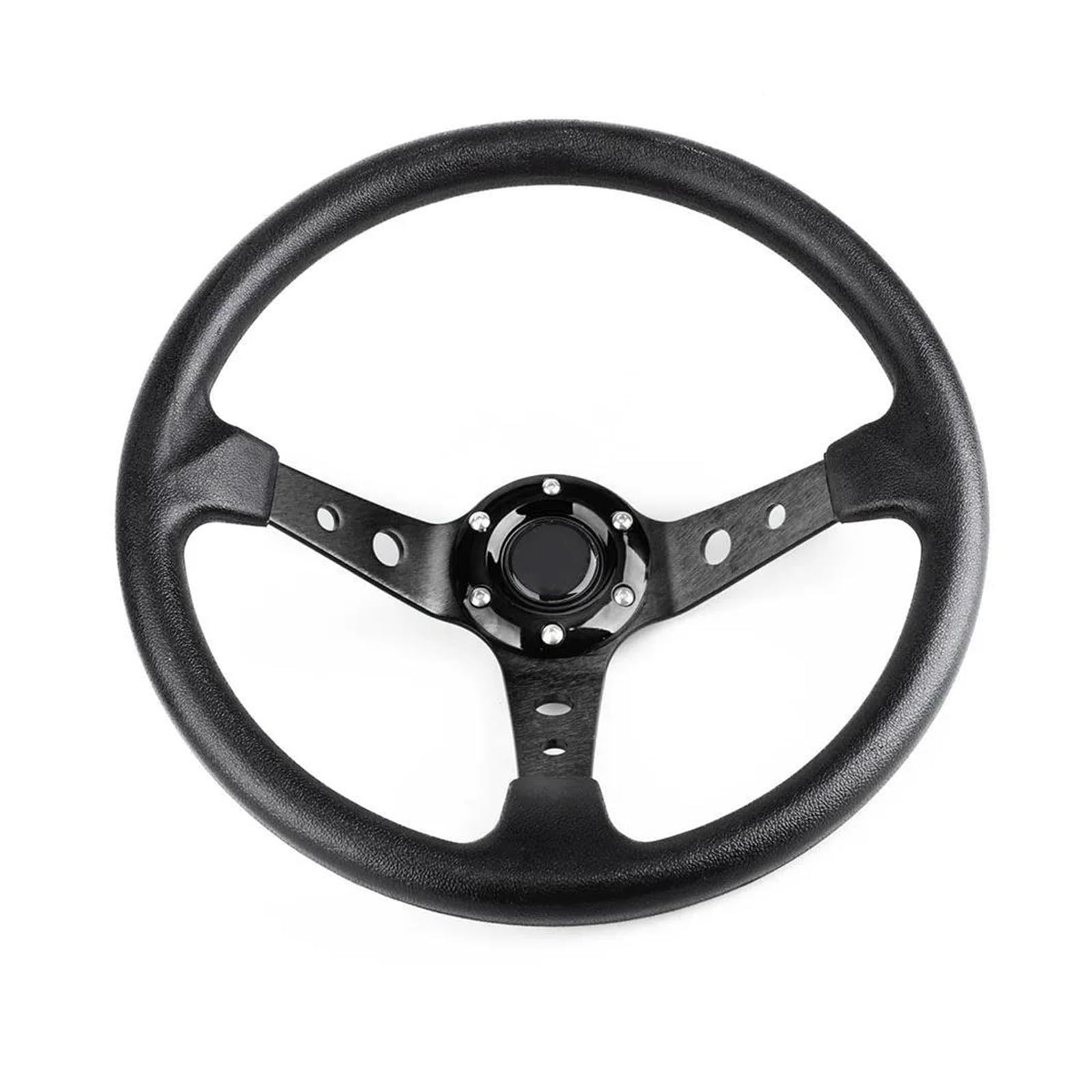 Paddle Shift Booster Knopf Universal Lenkrad Für Sportdriften 350 Mm Rennlenkrad Aus PU Leder Autoteile(Schwarz) von DZNEFYUP