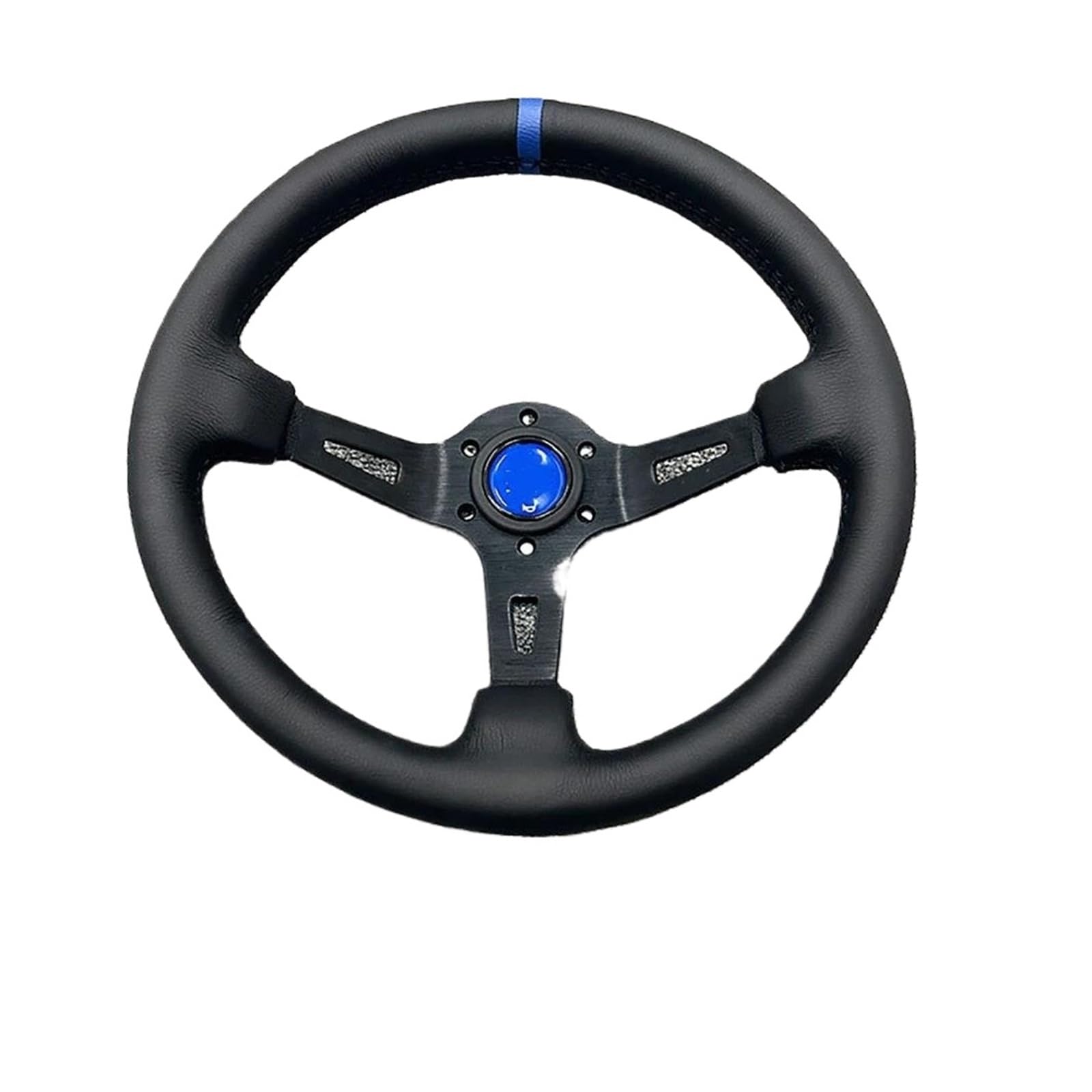 Paddle Shift Booster Knopf Universalversion Modifizierung Rennsport Lenkrad Groß Konkav Tief Konkav Autozubehör(BLAU) von DZNEFYUP