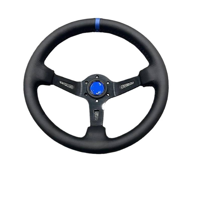 Paddle Shift Booster Knopf Universalversion Modifizierung Rennsport Lenkrad Groß Konkav Tief Konkav Autozubehör(BLAU) von DZNEFYUP