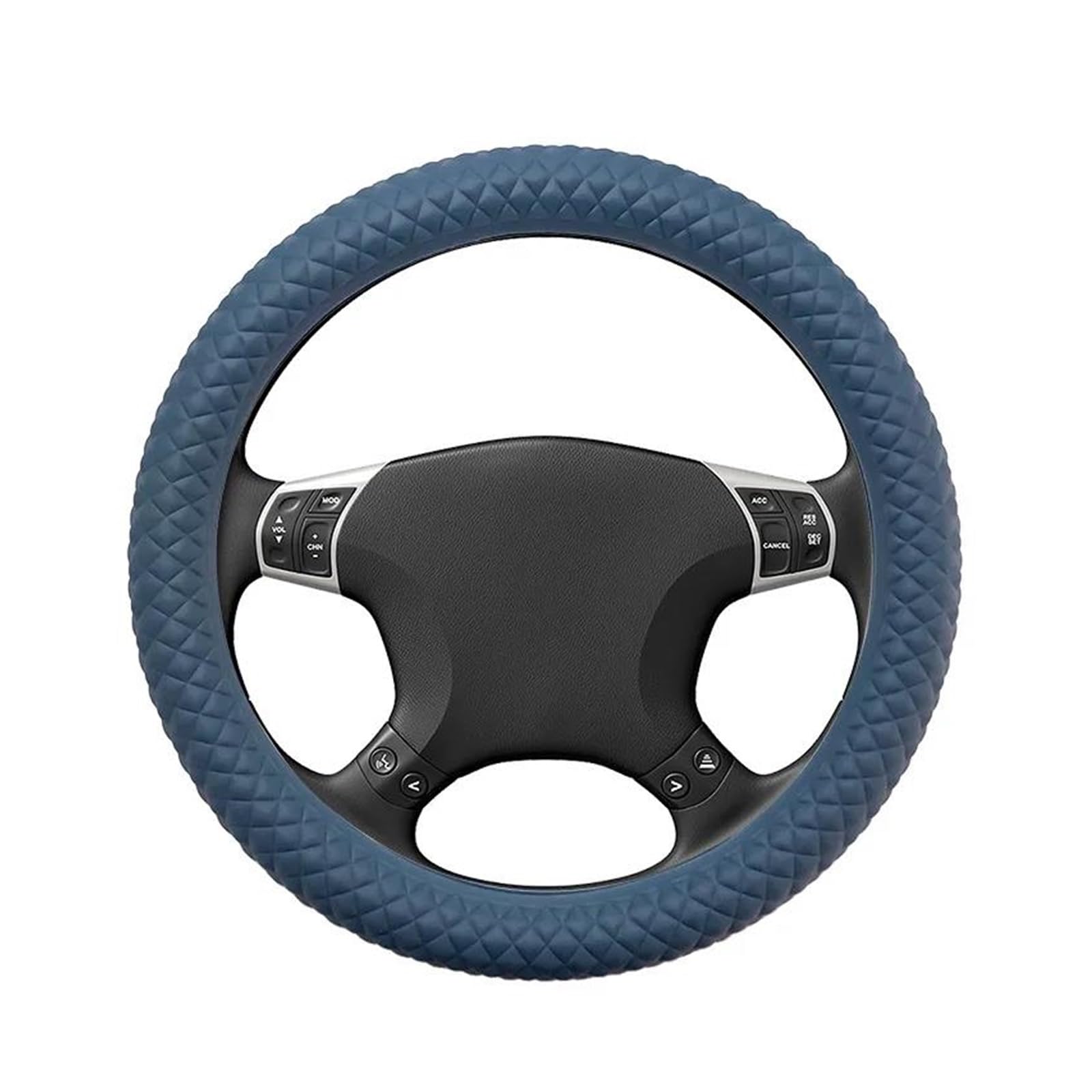 Paddle Shift Booster Knopf Universelle Lenkradabdeckung Geeignet Für Lenkrad Mit 38 cm Durchmesser Schützende Dekorationsabdeckung(Navy Blue) von DZNEFYUP