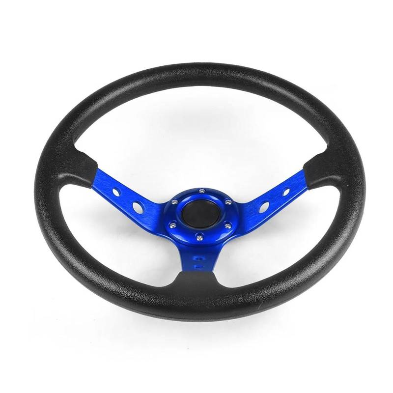 Paddle Shift Booster Knopf Universelles 14 Zoll 350 Mm Lenkrad Für Autorennen Sport Drift Lenkräder(BLAU) von DZNEFYUP