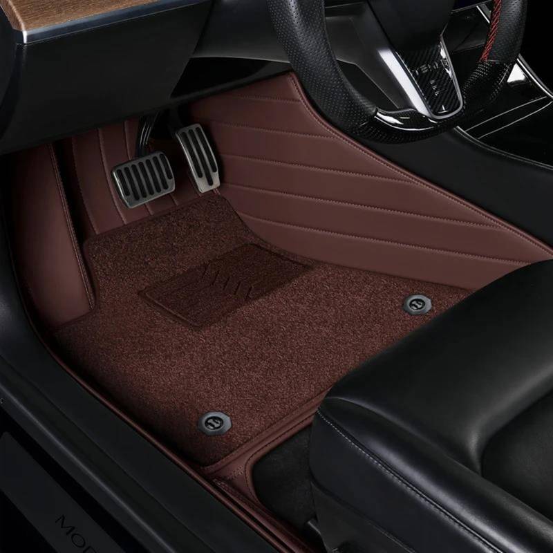 Autofussmatte Für 1er E82 Coupe 2007 2008 2009 2010 2011 Custom Car Fußmatten Teppich Komplettset Innenzubehör Auto Fußmatten Set(Kaffee) von DZSFDGDDFGD