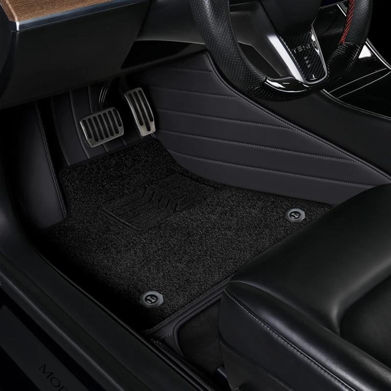 Autofussmatte Für 1er E82 Coupe 2007 2008 2009 2010 2011 Custom Car Fußmatten Teppich Komplettset Innenzubehör Auto Fußmatten Set(Schwarz) von DZSFDGDDFGD