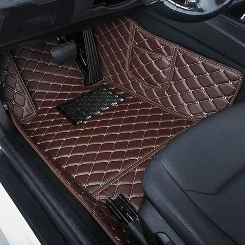 Autofussmatte Für A4 B7 2005 2006 2007 2008 Custom Car Fußmatten Leder Männer Frauen Vollständige Abdeckung Anti-Slip Teppich Fuß Pads Auto Fußmatten Set(Left Coffee) von DZSFDGDDFGD