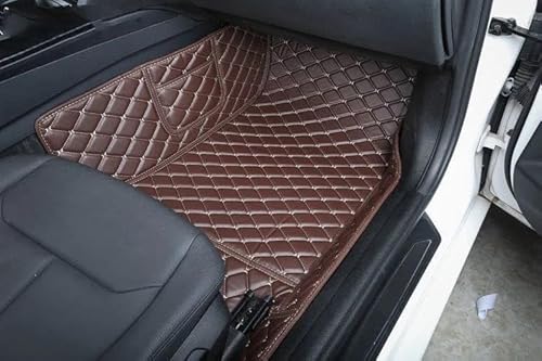 Autofussmatte Für A4 B7 2005 2006 2007 2008 Custom Car Fußmatten Leder Männer Frauen Vollständige Abdeckung Anti-Slip Teppich Fuß Pads Auto Fußmatten Set(Right Coffee) von DZSFDGDDFGD