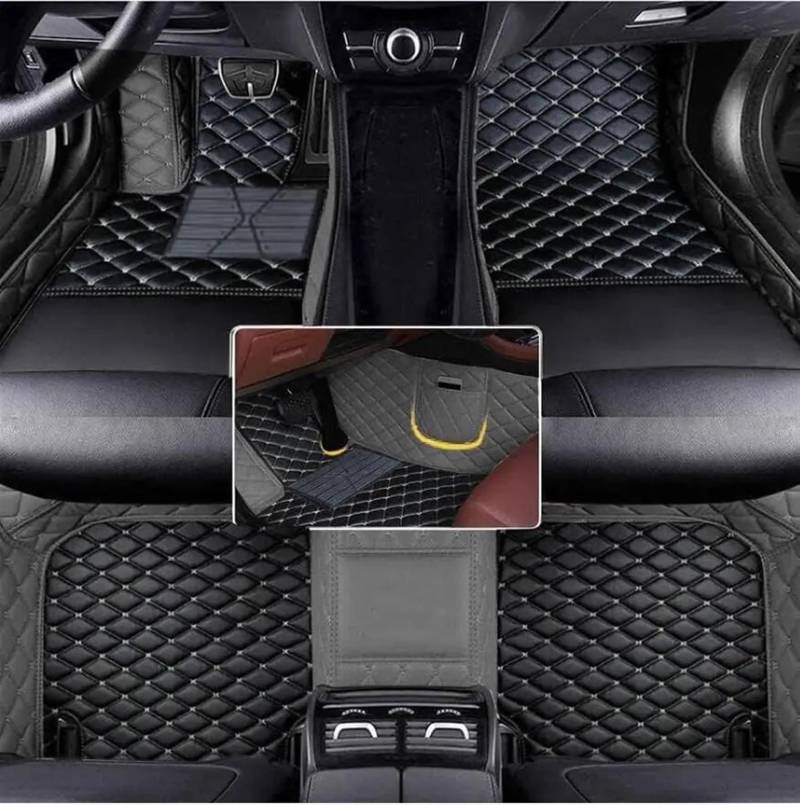 Autofussmatte Für A6 C6 2005-2007 2008 2009 Maßgeschneiderte Auto-Fußmatte Schützen Sie Den Innenraum-Zubehörteppich Ihres Fahrzeugs Auto Fußmatten Set(Black with Gray) von DZSFDGDDFGD