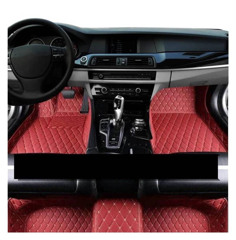 Autofussmatte Für Acura TL UA8 UA9 MK4 2009 2010 2011 2012 2013 2014 Auto Fußmatten Wasserdicht Teppich Leder Auto Zubehör Auto Fußmatten Set(LHD Maroon) von DZSFDGDDFGD