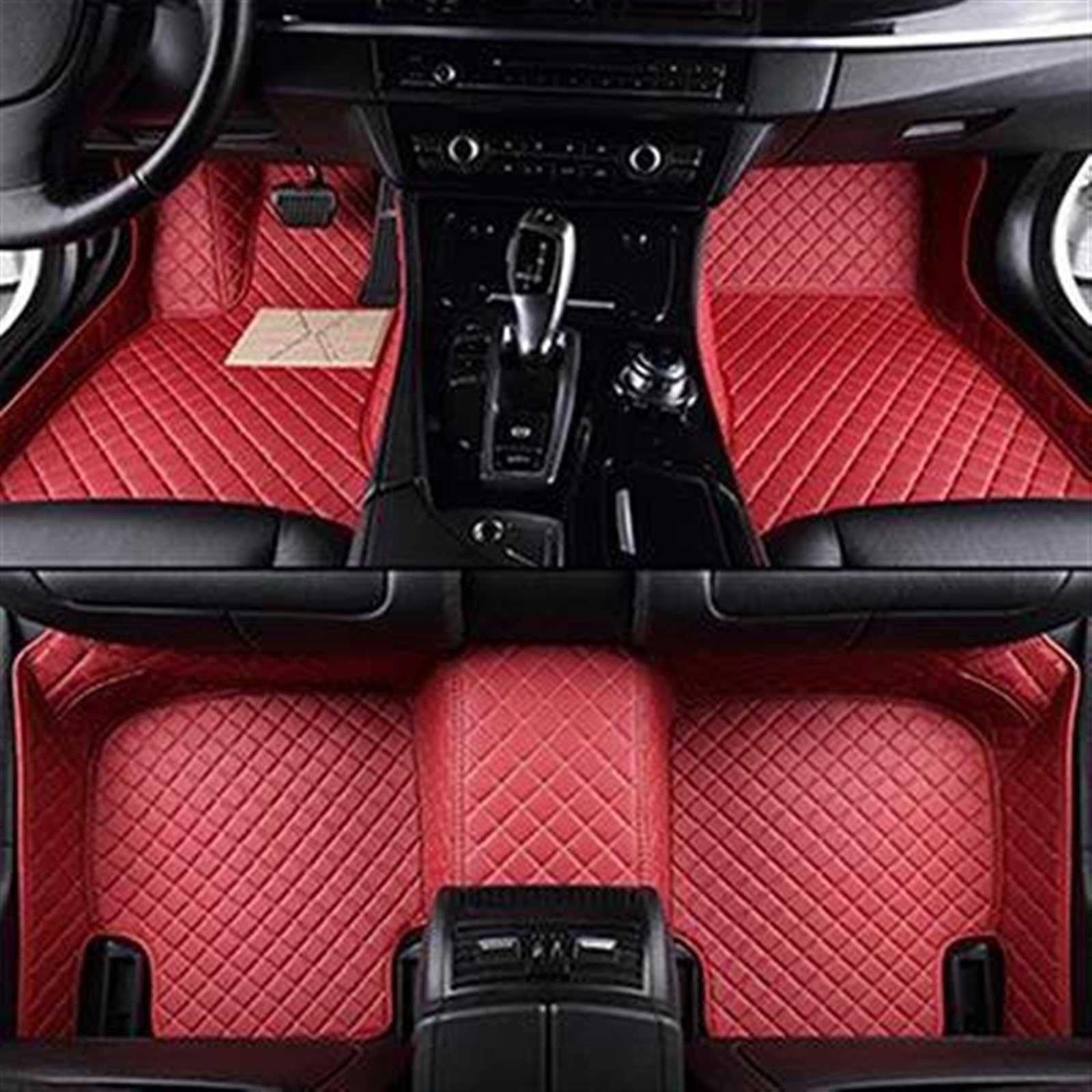 Autofussmatte Für Bentley Für Flying Spur 4 Sitz 2010 2011 2012 Benutzerdefinierte Vollständige Abdeckung Auto Fußmatten Innen Teppich Auto Fußmatten Set(Rot) von DZSFDGDDFGD